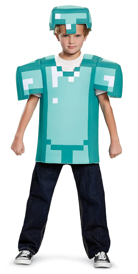 Disfraz clásico de Minecraft de Disguise Armor, Minecraft, Azul, Pequeño (4-6)