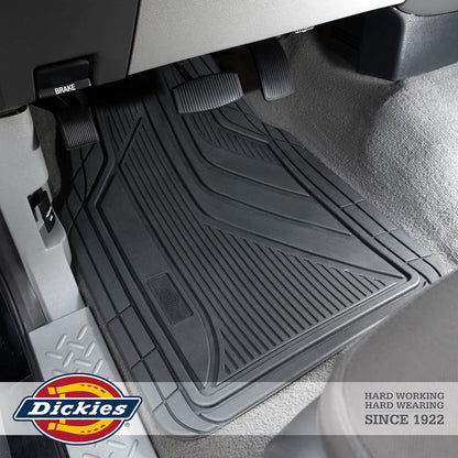 Dickies - Alfombrillas para Todo Tipo de Clima, 4 Piezas, para Automóviles, Camiones, SUV, Color Negro