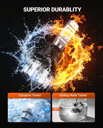 Sealight Bombillas LED H11/H8/H9/H16, 6500 K, Blanco Frío, 60,000 Horas, con Ventilador 15,000 rpm, Paquete de 2, H11 Lo
