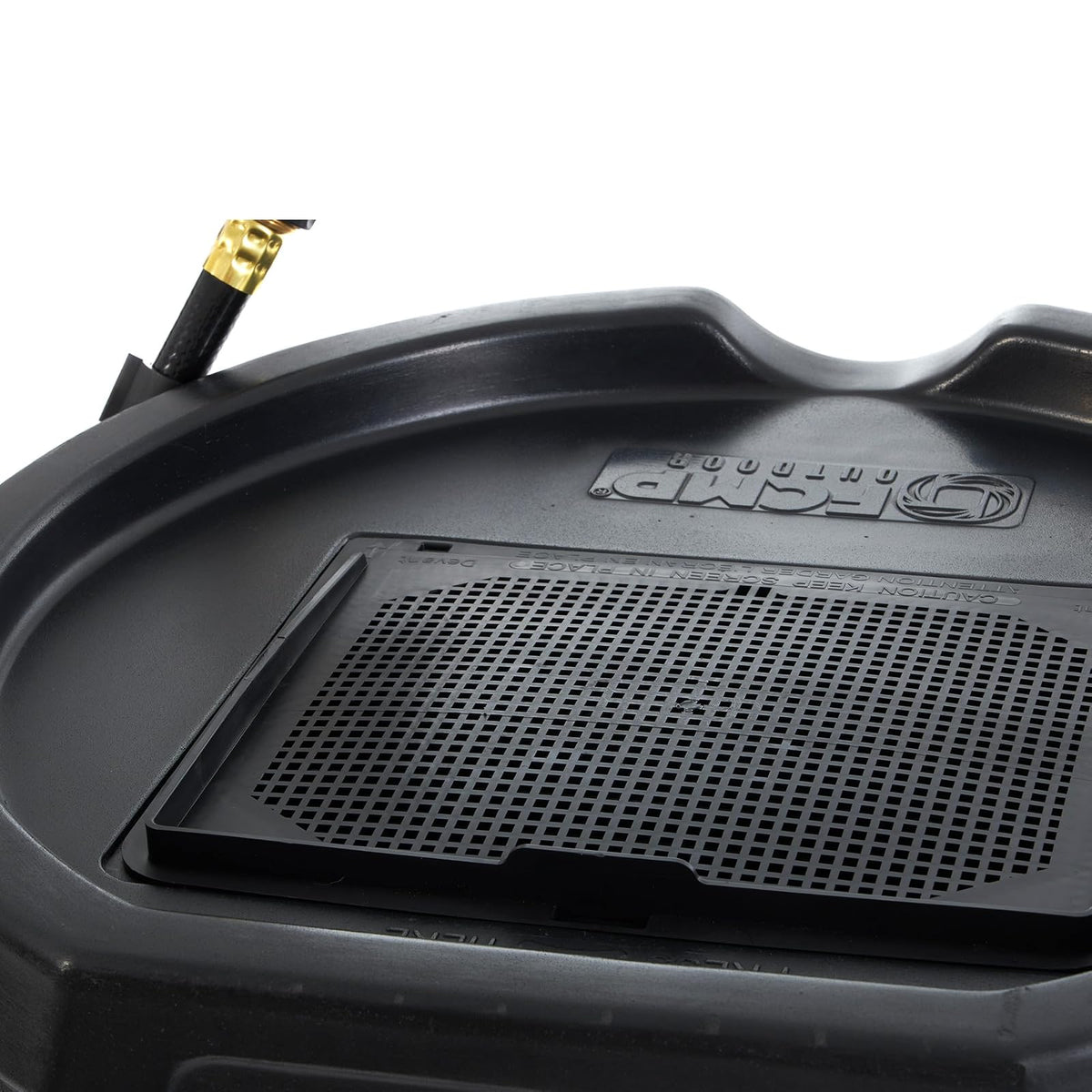 FCMP RC45-BLK - Barril de lluvia para exteriores (45 galones), barril de agua con parte trasera plana para regar plantas al aire última intervensión, jardines y paisajes, color negro