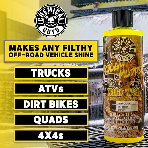 Chemical Guys Tough Mudder Jabón espumoso para lavado de camiones, todoterrenos y vehículos (Para cañones de espuma, pistolas de espuma o cubos de lavado), 3,79 l, aroma de limón