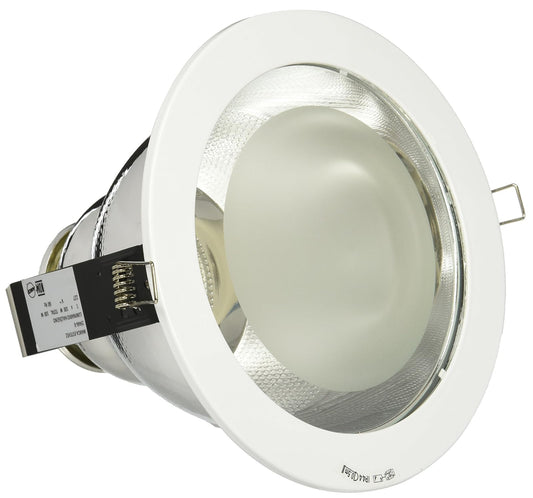 Estevez 19446-0 Empotrados Verticales para Plafón con Cristal. Easy-6 Downlight Vertical 8-Pg 1Xe26 para Plafón con Cristal, Blanco