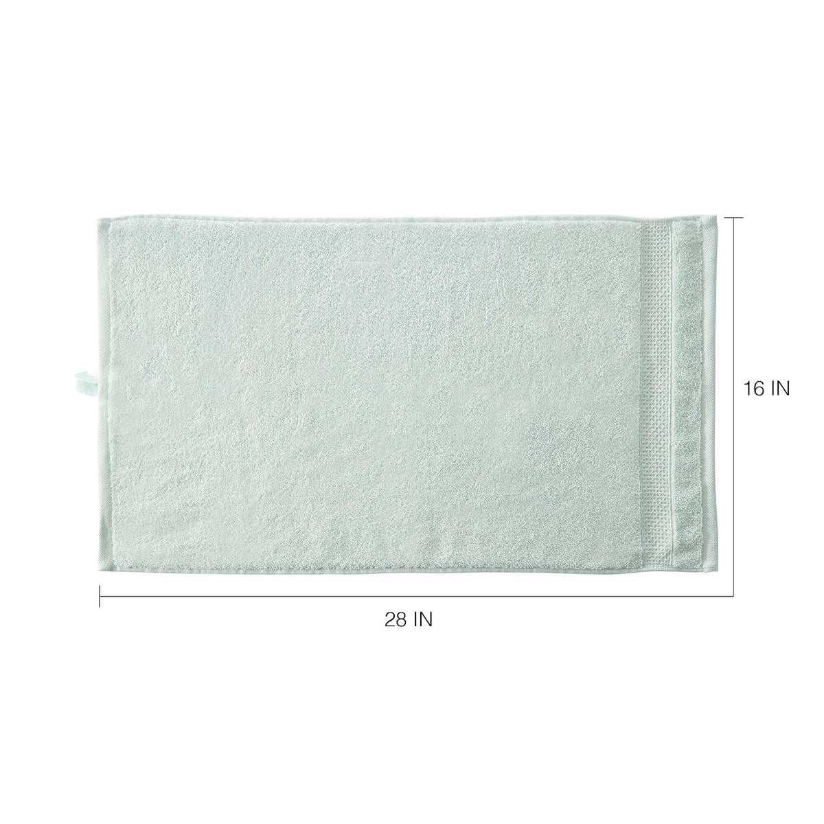 iDesign SPA Hand Hanging Loop, 100% Cotton Soft Absorbent Machine Washable Towel for Bathroom, Shower, Tub, Set of 6, Blue