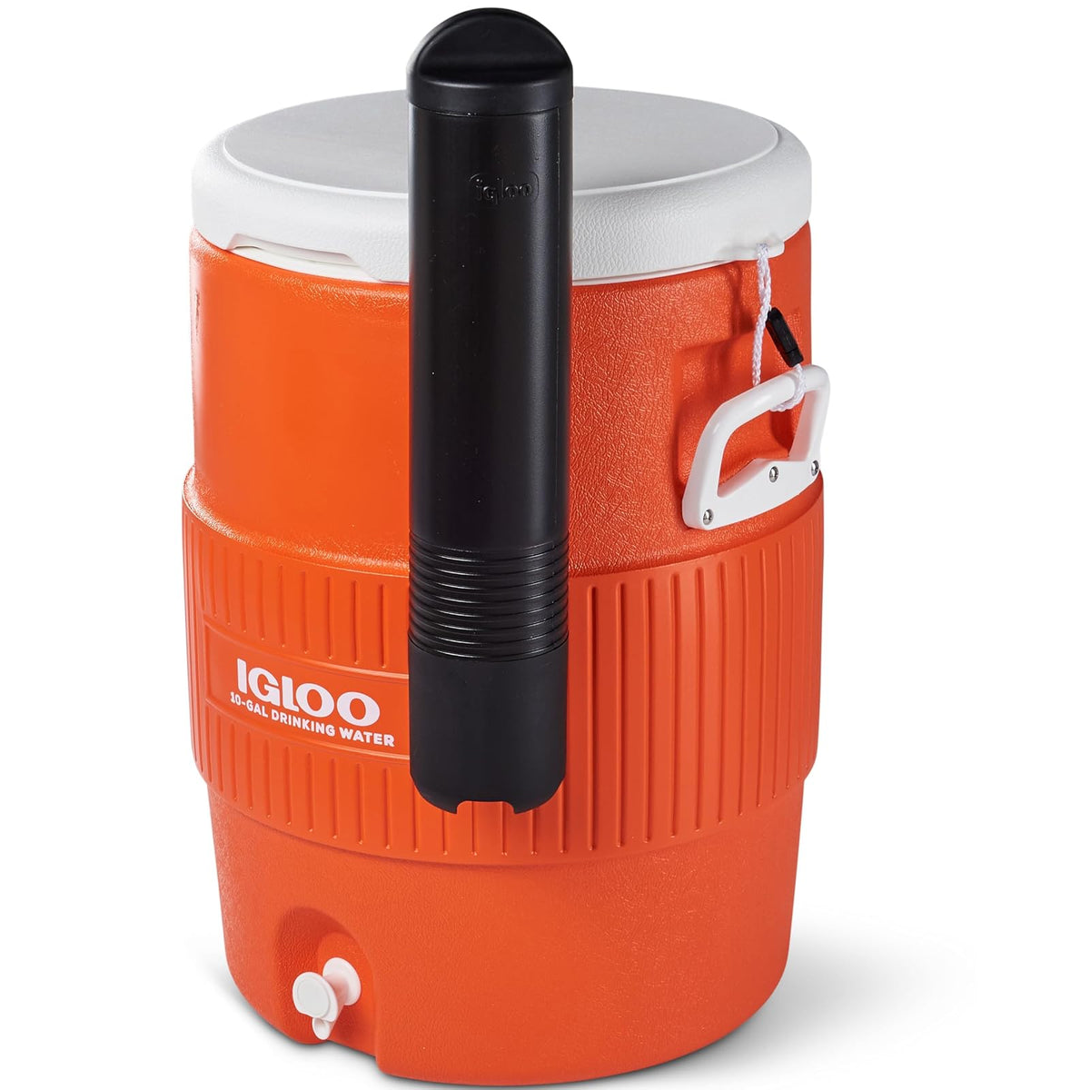 Igloo 10 Gallon Seat Top Beverage dispenser with spigot and Cup Dispenser