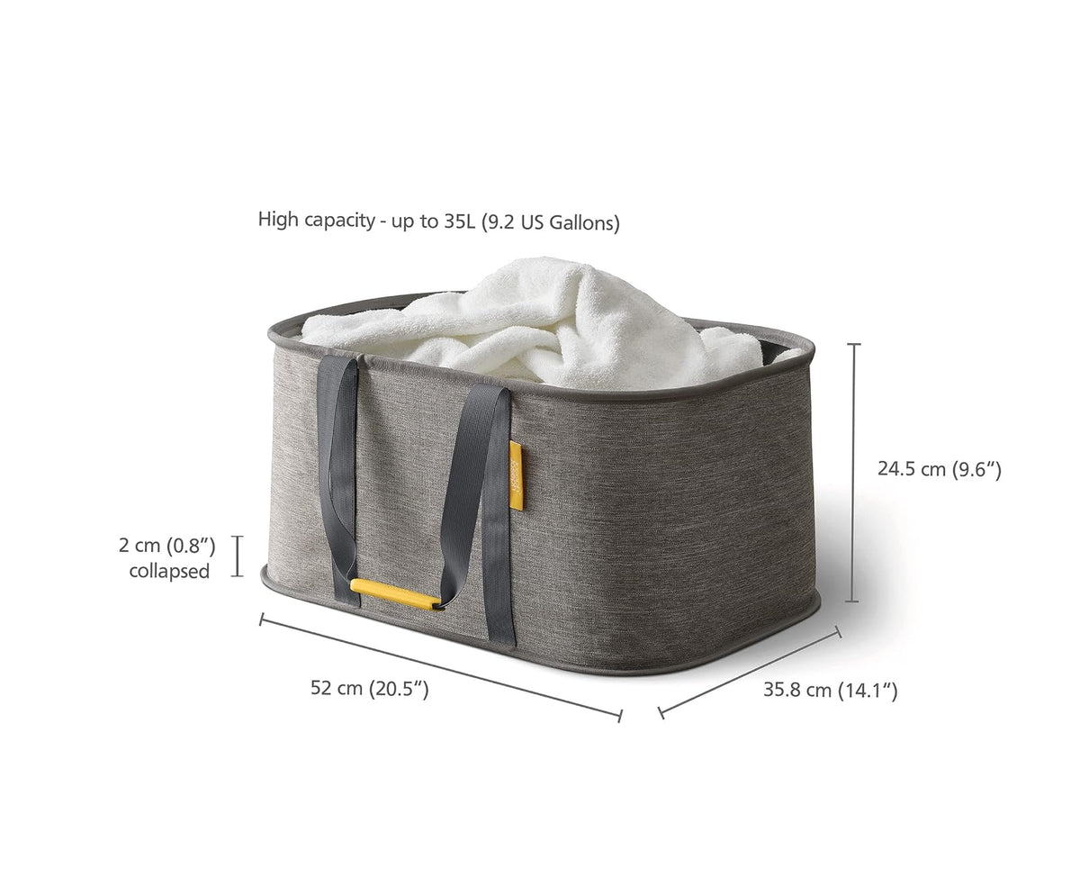 Joseph Joseph Hold-All - Bolsa plegable plegable de 35 litros, tela duradera, resistente a la humedad, color gris