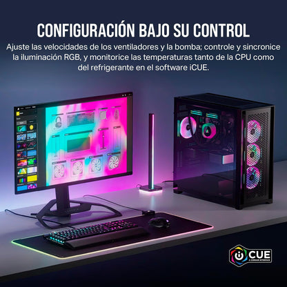 Corsair iCUE Link QX140 RGB RGB de Cúpula Magnética de 140mm Ventilador - Negro