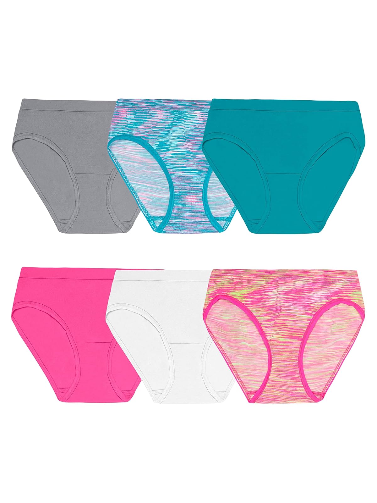 Fruit of The Loom Fruit of The Loom Paquete de 6 Bragas sin Costuras para niñas Ropa Interior Niñas