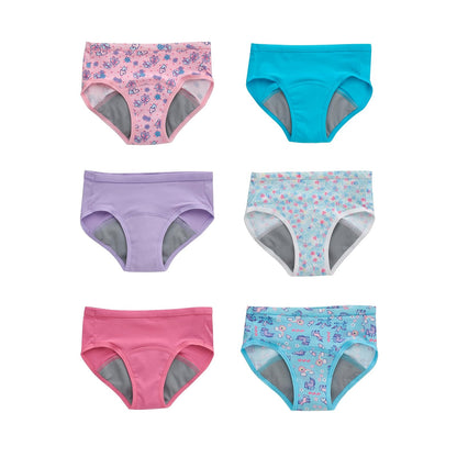 Hanes - Calzoncillos para Entrenamiento de Orinal para niñas pequeñas, Que absorben la Humedad, protección contra el Olor, Ropa Interior para Entrenamiento de Orinal, Paquete de 6