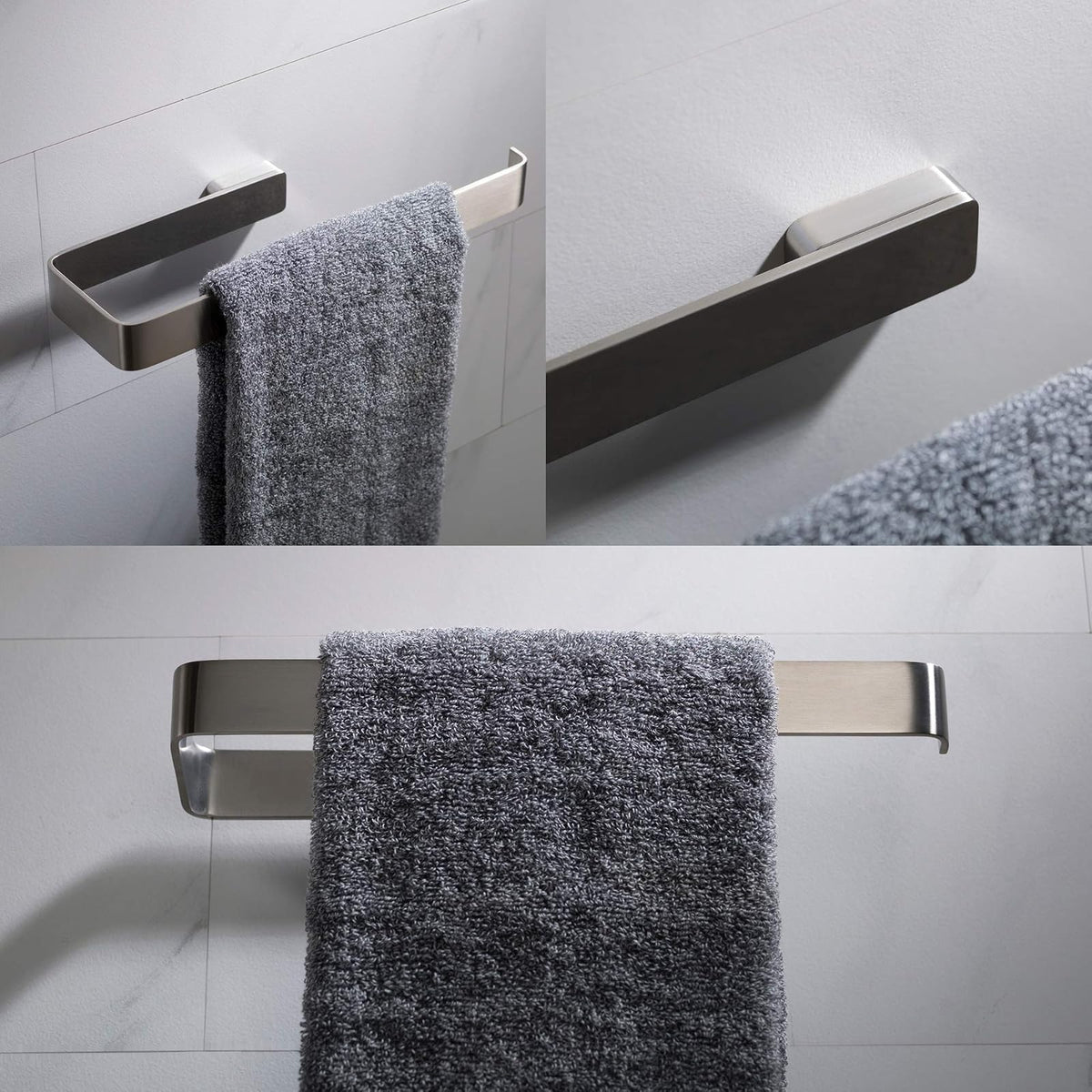 KRAUS Stelios - Toalla de baño, acabado de níquel cepillado, KEA-19925BN