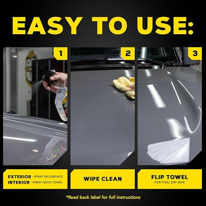 Meguiar's, Detailer Paint Dash & Glass, Limpieza Hidrofóbica, G250224, 24oz | 0