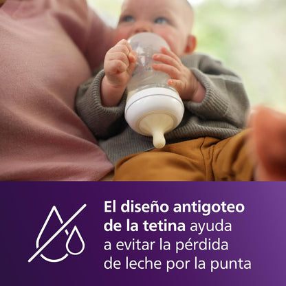 Philips Avent Set de Regalo Natural Response Recién Nacido Azul | Esenciales desde el primer día | Combina pecho y biberón fácilmente | Alimentación a su propio ritmo | 7 pz | SCD838/04