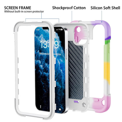 MARKILL Funda Compatible con iPhone 11 de 6.1 Pulgadas con Soporte de Anillo Giratorio de 360°, protección contra caídas de Grado Militar, Funda Protectora 3 en 1 (Blanco arcoíris) (116.1-1)
