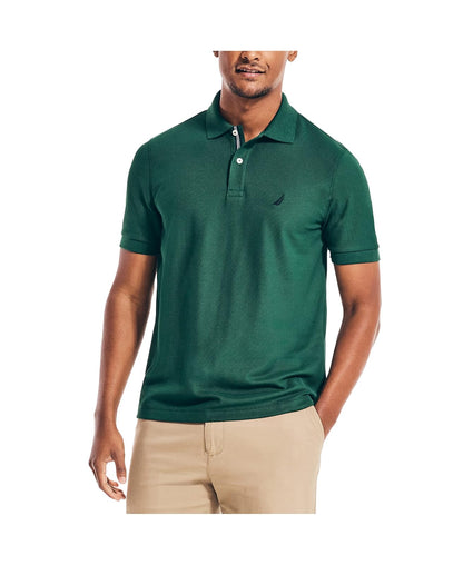 Nautica Polo de Manga Corta Clásico para Hombre - M - verde (Tidal Green)