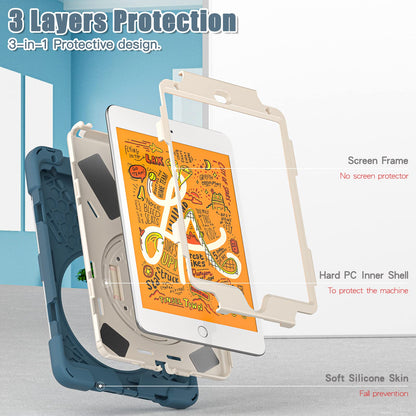 ORIbox Corsair - Funda para iPad Mini 5/4, Resistente y Resistente, Protector 3 en 1 a Prueba de Golpes con Soporte de 360°/Correa de Mano