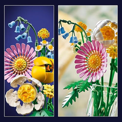 LEGO Ramillete Rayos de Sol Kit de construcción y decoración Floral DIY, Regalo de cumpleaños para niñas, niños y Amantes de Las Flores, Juguete de Escritorio 10347