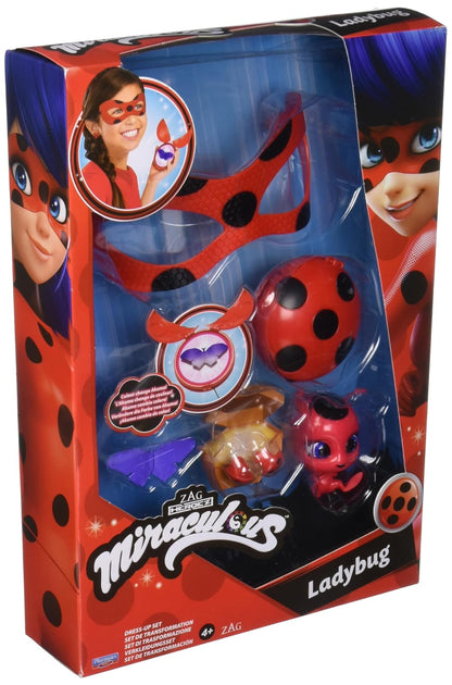 Bandai México Kit de transformación Cat Noir, Disfraz para niños. Contenido: 1 máscara + 1 anillo + 1 varilla de combate + 1 kwami Plagg