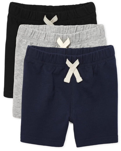 The Children's Place Pantalones Cortos para bebé y niño, Paquete de 3 Pantalones Cortos para bebés niños