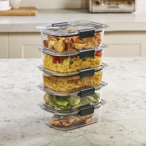 Rubbermaid - Recipiente para alimentos, 3.2 tazas, paquete de 5, Transparente, 3.2 Cup, 5-Pack, 1, 5