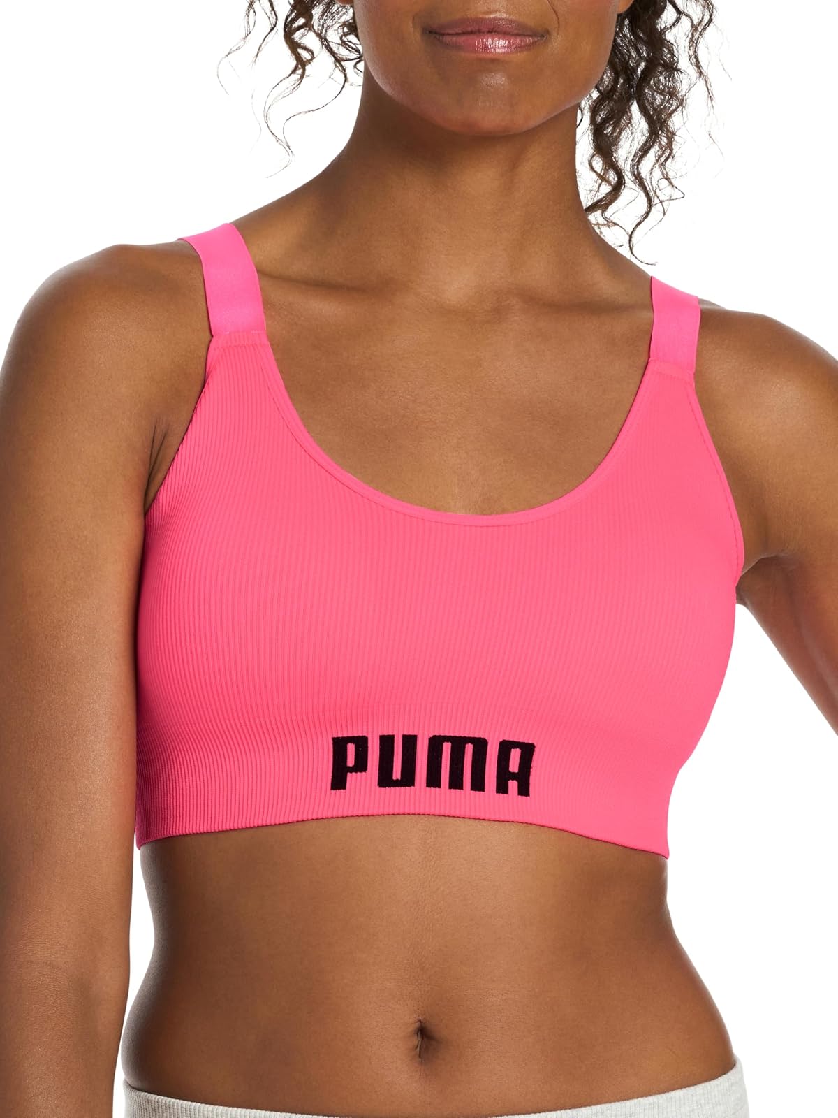 PUMA Brasier Deportivo sin Costuras Paquete de 2 - G - Sun Struck - White