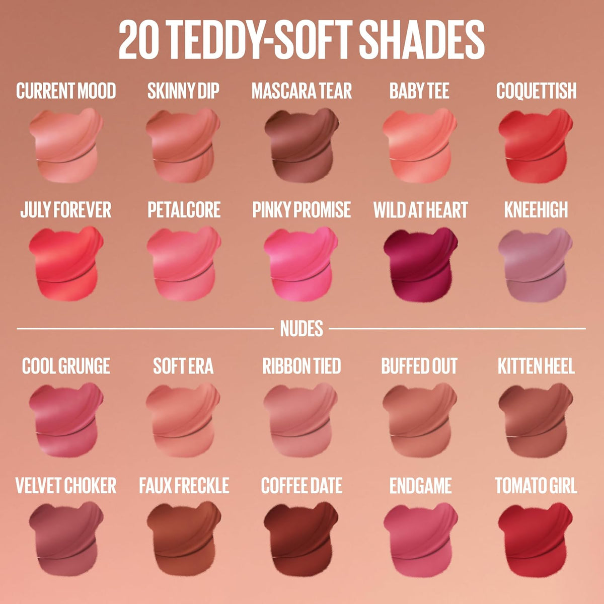 Maybelline Super Stay Teddy Tint, Tinta para Labios Mate Difuminado, Larga Duración 12 Horas, Textura Suave, No Transfiere, A Prueba de Bebidas y Besos, Tono Ribbon Tied, 5 ml