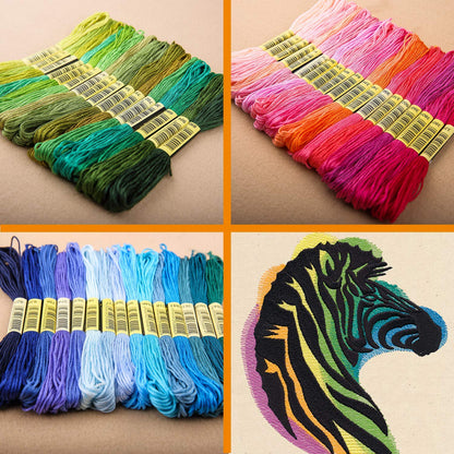 LOVIMAG Hilo de bordar, 140 colores, madejas, pulseras de amistad para hacer cuerdas de punto, kit de suministros de hilo fino, patrones de costura de algodón, cuerdas de ganchillo, tiras de ganchillo