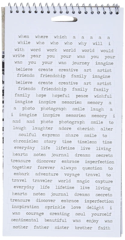 Tim Holtz Idea-ology Chitchat Word Pegatinas por Tim Holtz Idea-ology, cartulina mate en blanco y negro, 1088 pegatinas, TH92998, 1/8 pulgadas