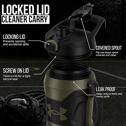 Under Armour Botella de agua de 64 onzas, verde