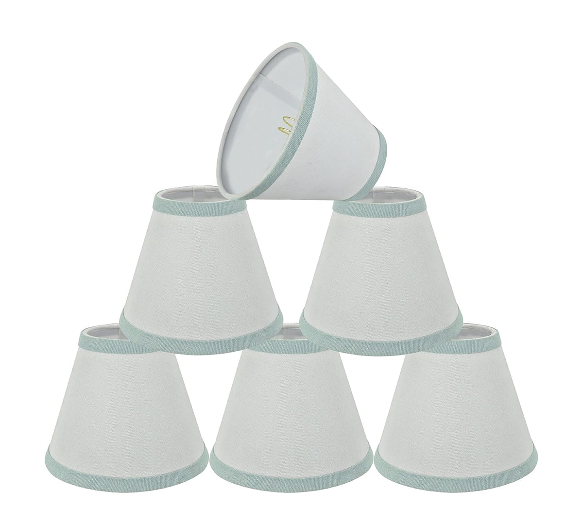 Aspen 32103-9 Creative - Lámpara de techo con forma de Imperio, EMPIRE - FORMATO ACOPLABLE - PAQUETE DE 6, 3" x 6" x 5", White & Light Blue Trim
