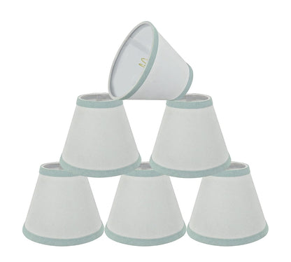 Aspen 32103-9 Creative - Lámpara de techo con forma de Imperio, EMPIRE - FORMATO ACOPLABLE - PAQUETE DE 6, 3" x 6" x 5", White & Light Blue Trim