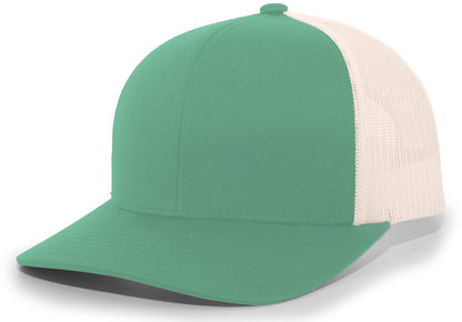 Pacific Headwear Gorra Trucker Snapback Gorra para Unisex Adulto - Verde azulado - Beige - Verde azulado - Talla Única