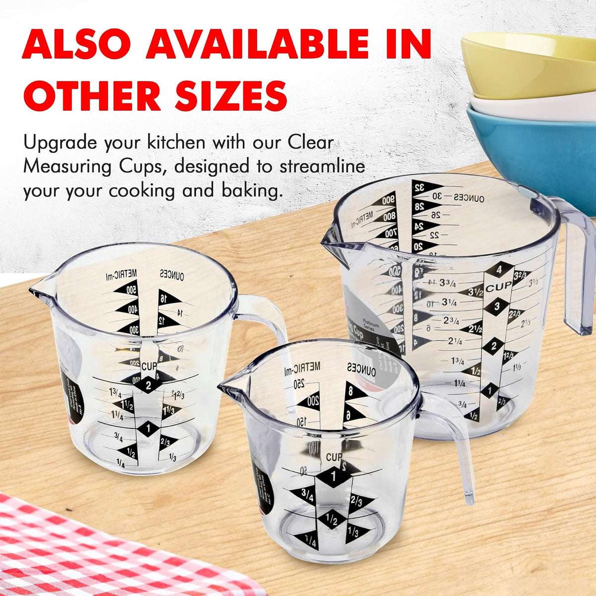 Chef Craft 4-Cup Measuring Cup, Clear