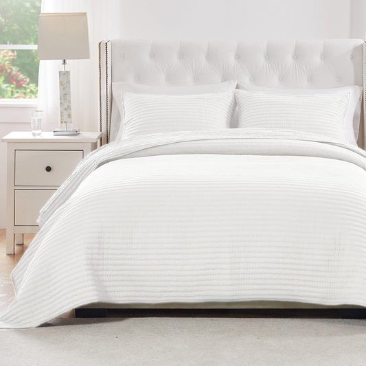 Greenland Home - Juego de Ropa de Cama con Textura, 2 Piezas, tamaño Individual/XL, Viñedo Blanco
