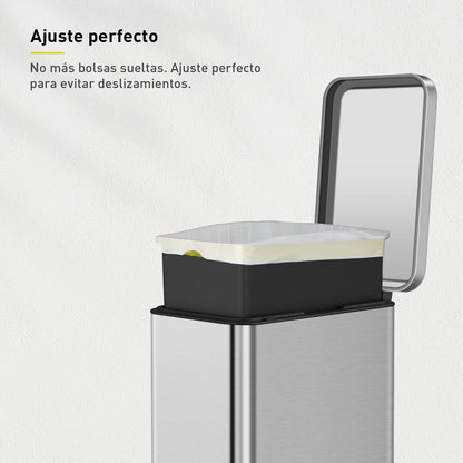 EKO Bolsas de Basura Tamaño C. 10-15 Litros. 80 unidades Caja dosificación fácil. Compatible con bote de basura EKO, uso en cocina, doméstico, extrafuertes, con cordón