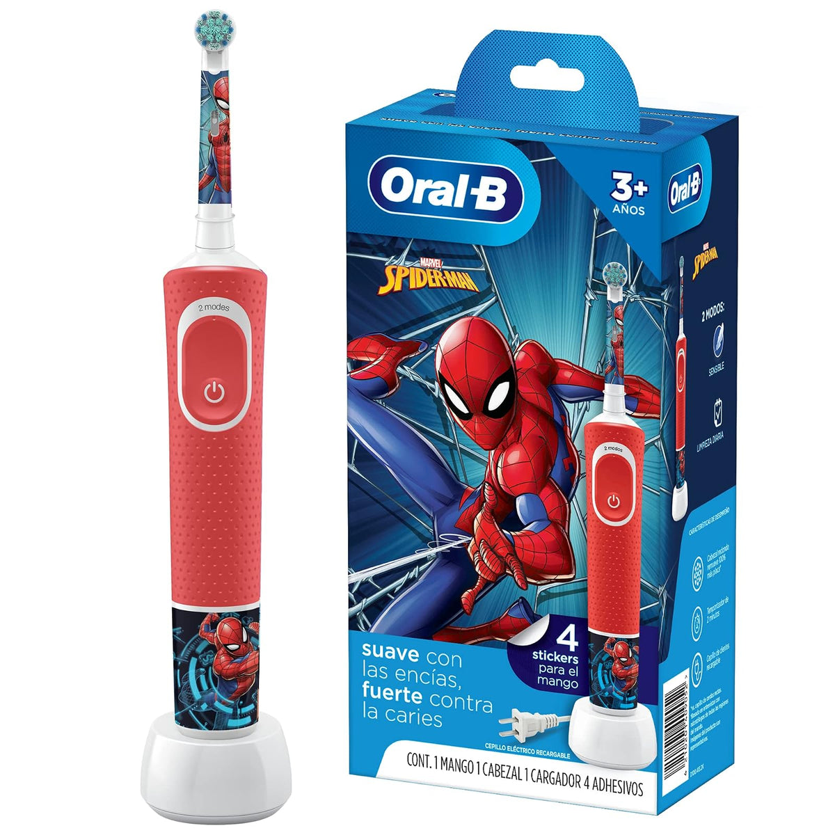 Oral-B Marvel Spider-Man, Cepillo de Dientes Eléctrico Infantil (+3 años), Cabezal Redondo + Oral-B Disney Frozen, Cepillo de Dientes Eléctrico Infantil (+3 años), Cabezal Redondo