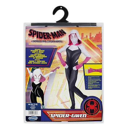 Disfraz de Spider-Gwen Zentai para niños, disfraz de Marvel, talla XS