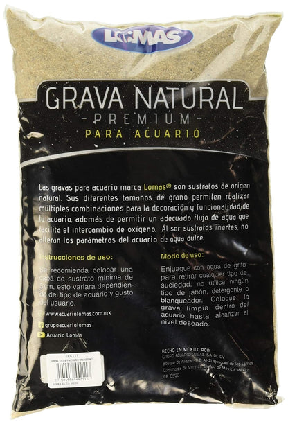 Lomas Arena Silica Grano Fino para Peceras con 3 Kilos + Grava Grano Medio para Acuarios o Peceras con 3 Kilosgramos