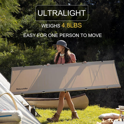 Naturehike - Cuna de Camping Ultraligera fácil de Montar, Cuna Plegable compacta y protable para Camping, montañismo y Senderismo, soporta 350 Libras con Bolsa de Transporte, Kahki