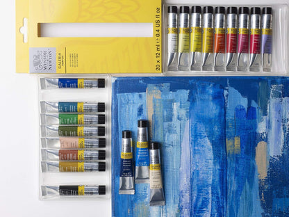 Winsor & Newton Galeria - Juego de tubos acrílicos (20 unidades, 20 farben en tubo de 12 ml), multicolor