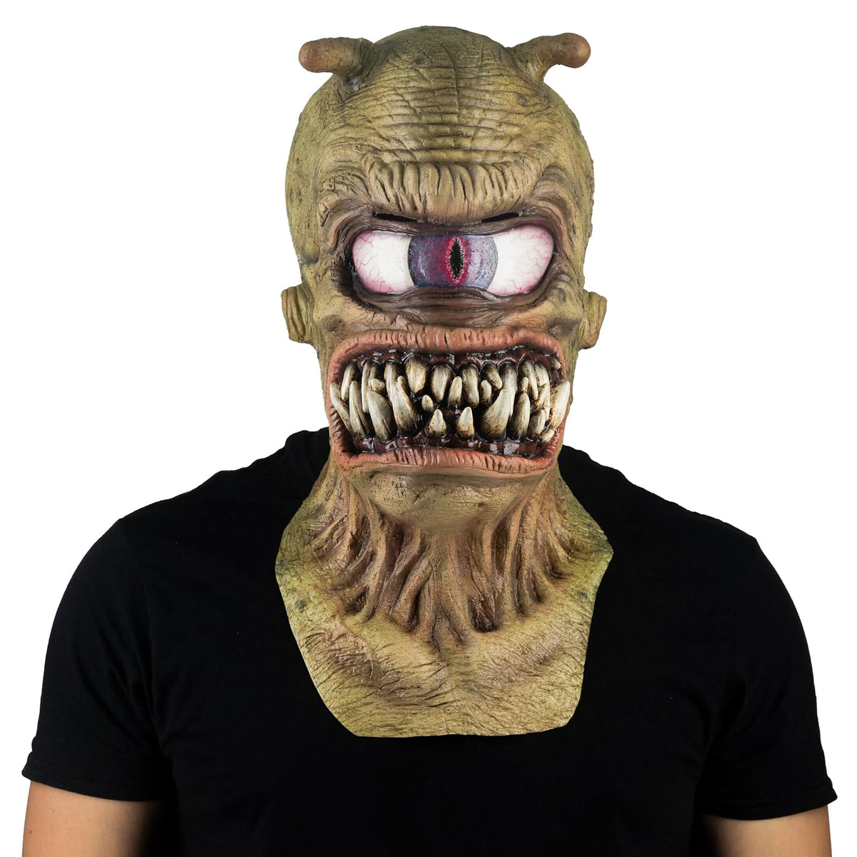 Ghouslih Productions Rool Alien por Ricardo Flores - Máscara de Alien Realista Verde y Malo, Unitalla, Ideal para y Fiestas de Disfraces