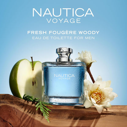 NÁUTICA, Fragancia para Hombre, Voyage Eau de Toilette, Aroma Amaderado Acuático con Manzana Verde, 200 ML