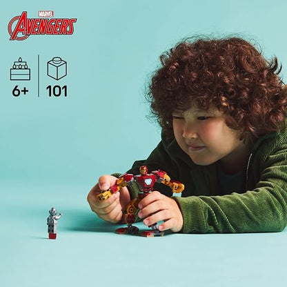 LEGO® Marvel Armadura Robótica de Iron Man vs. Ultrón Juguete de superhéroes construible con Minifiguras, Set de construcción y Juego, Regalo para niños y niñas Desde 6 años 76307