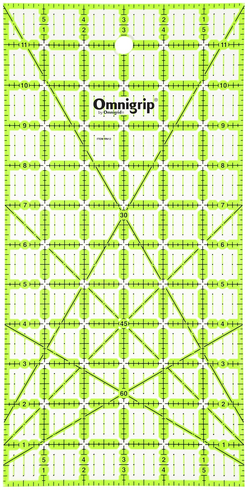 Omnigrid Regla de Acolchado Antideslizante - Rectángulo - 6" x 12"