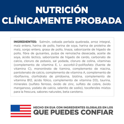 Hill's Science Diet Croquetas para Perro Adulto Sabor Salmón 2Kg | Croquetas Hill's para perro, salmón real, digestión saludable, sistema inmunológico fuerte, omega-6 y vitamina E