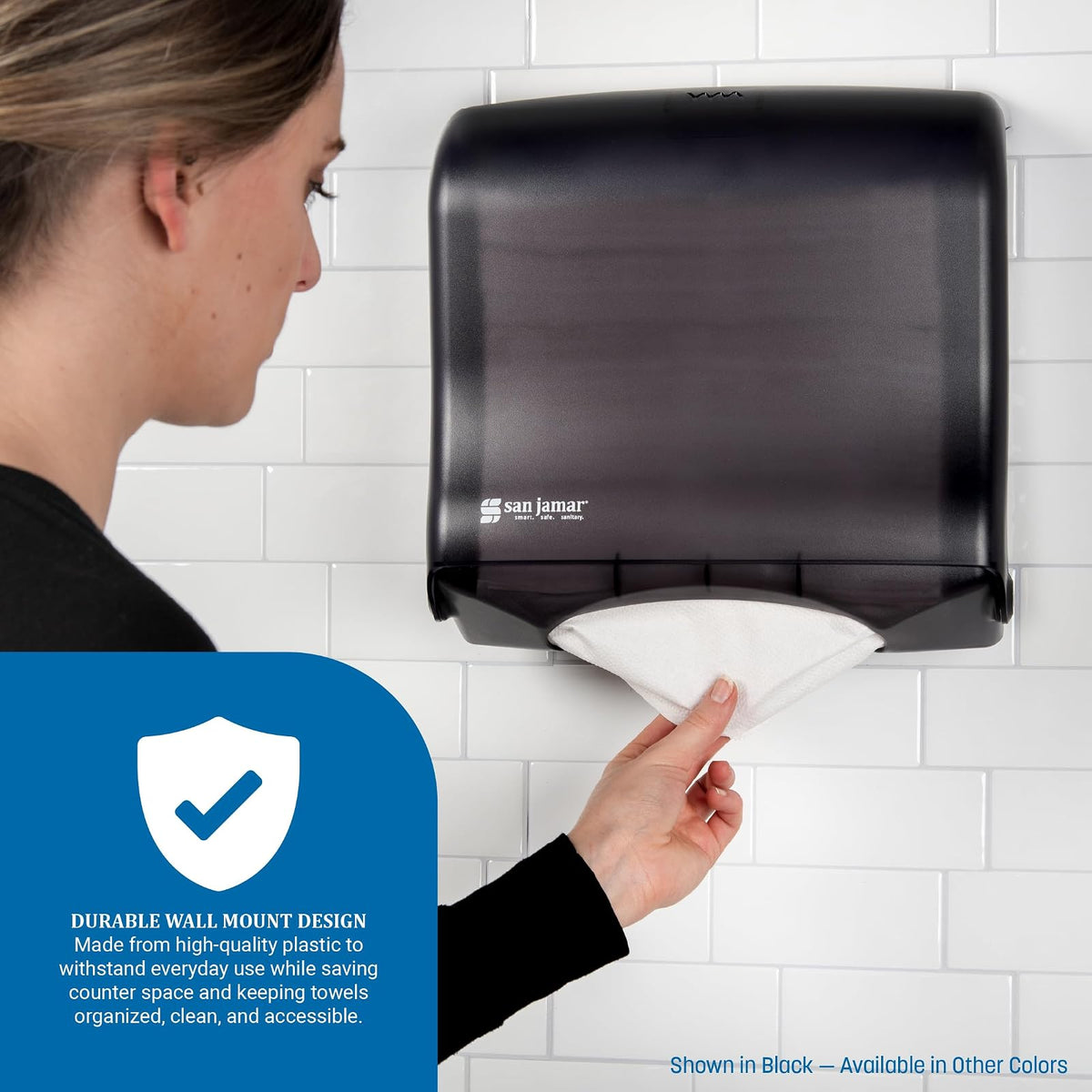Carlisle FoodService Products San Jamar T1755TBK Ultrafold Fusion Dispensador de Toallas plegadas, se Adapta a 400 Toallas multiplegadas/240 C, clásicas, Perlas Negras