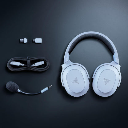 Razer Barracuda X Chroma- White | Ligero, Chroma RGB, controladores de 40 mm, micrófono cardioide, batería de 70 horas, para PC, Mac, PS5, Switch 2, Smartphone