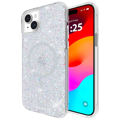 Case-Mate - Funda para iPhone 15 Plus – Disco parpadeante [protección contra caídas de 12 pies] [compatible con MagSafe] Funda magnética con bonito brillo brillante para iPhone 15 Plus de 6.7 pulgadas