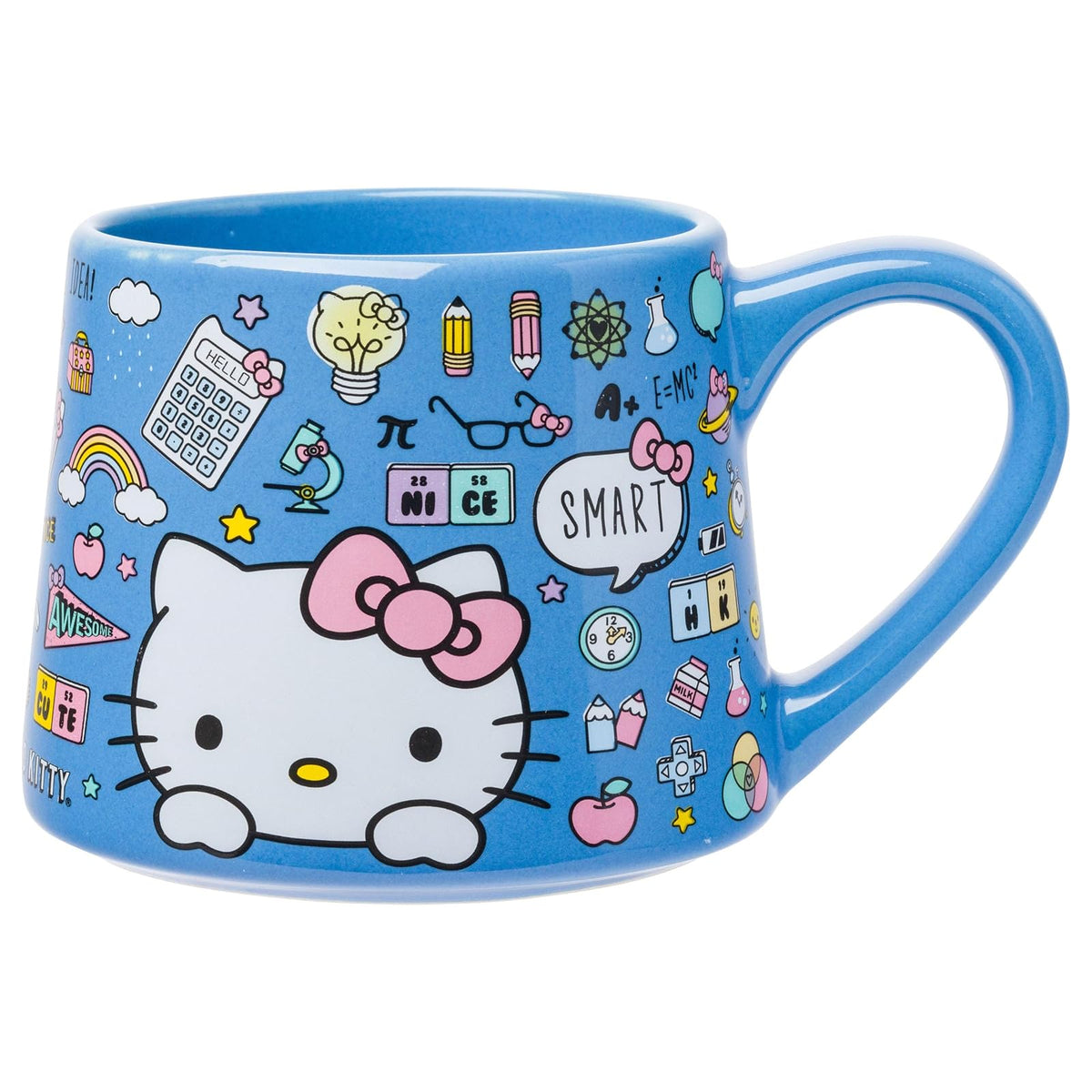 Silver Buffalo Hello Kitty Taza de Cerámica con Asa Redonda, 16 oz - Sanrio Hello Kitty Back to School