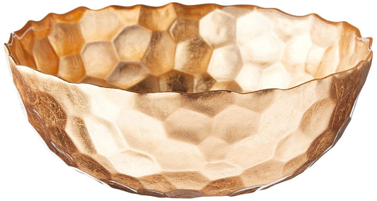 Elegance Odessa - Cuenco de cristal dorado, 22,8 cm