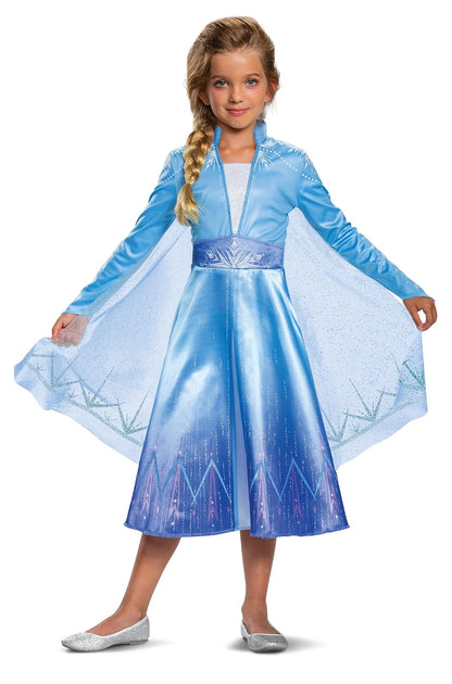 Disguise Disney Elsa Frozen - Disfraz de Frozen 2 para niña, Azul, Pequeño (4-6)
