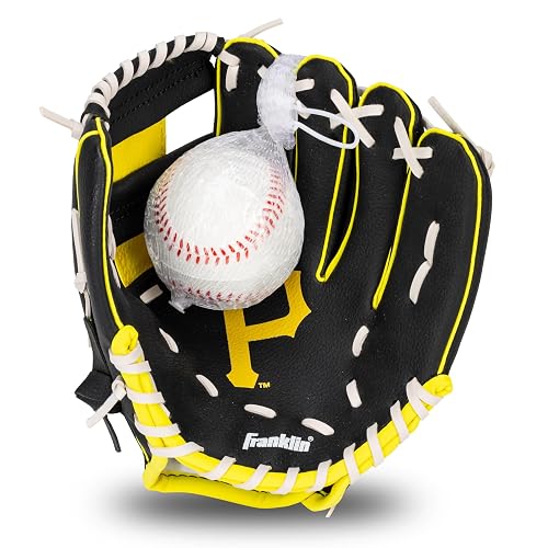 Franklin Sports MLB Youth Teeball Glove and Ball Set - Kids Baseball and Teeball Glove and Ball - Perfect First Kids Glove - 9.5\